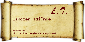 Linczer Tünde névjegykártya