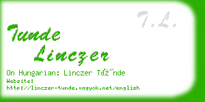 tunde linczer business card
